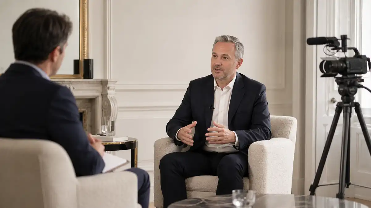 Interview professionnelle dirigeant et média premium